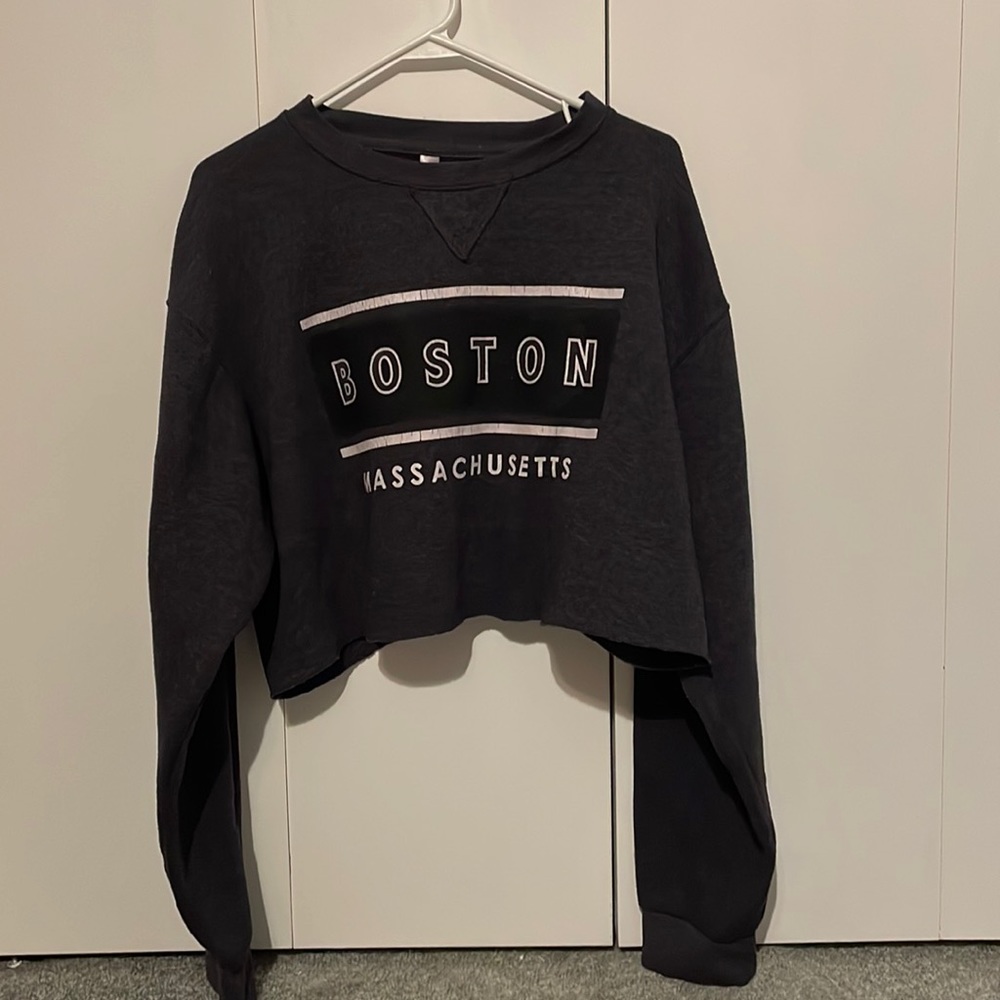 Cropped Boston Hoodie